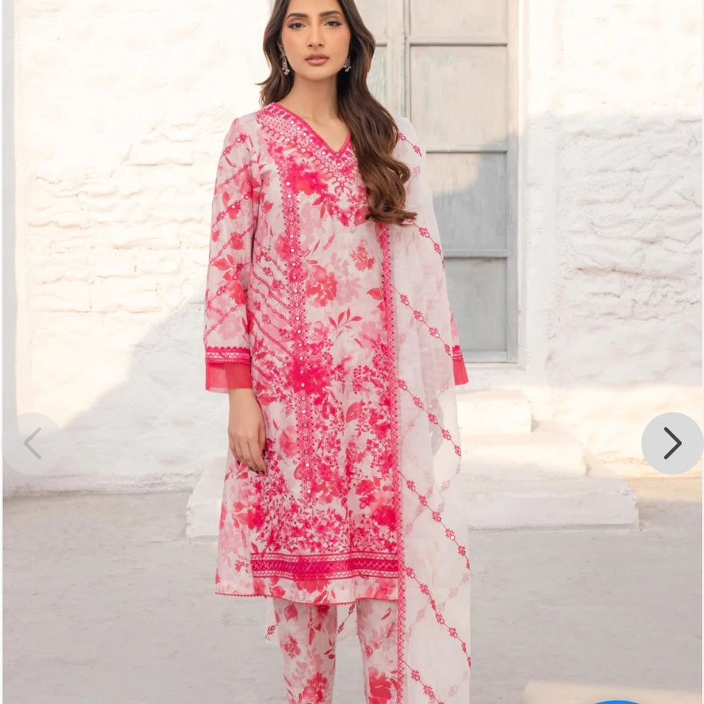 Pink Floral Kurta Set